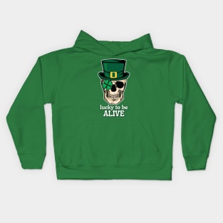 Lucky to be Alive (skull) Kids Hoodie